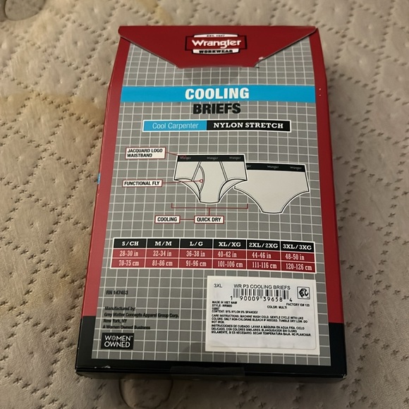 Wrangler Workwear Men's Cooling Briefs 3-Pack - Picture 2 of 2